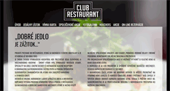 Desktop Screenshot of clubrestaurant.sk